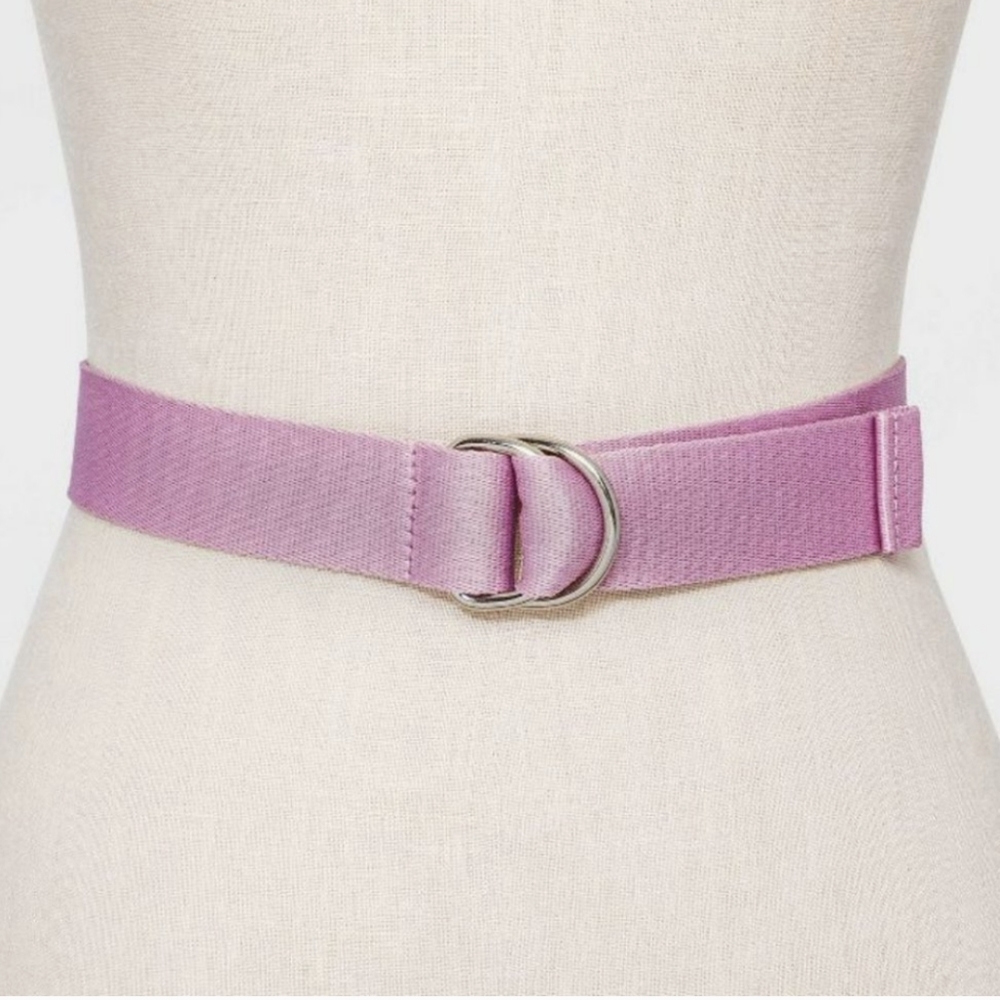 Pink Fabric Web Belt Wild Fable Women's